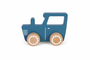 Drewniane autko Traktor niebieski Little Dutch
