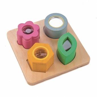 Drewniana zabawka sensoryczna - Kwiaty - zabawka optyczna, Tender Leaf Toys